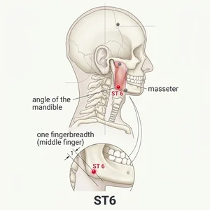Jiache acupoint diagram