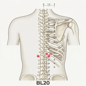 Pishu acupoint diagram