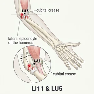 Quchi acupoint diagram