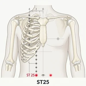 Tianshu acupoint diagram