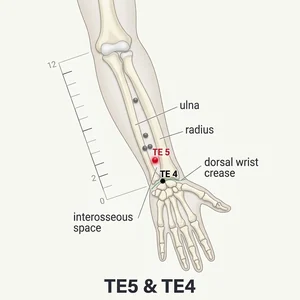 Waiguan acupoint diagram