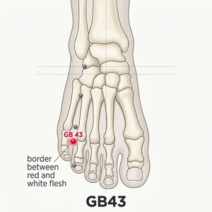 Xiaxi acupoint diagram