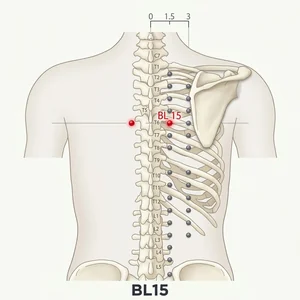 Xinshu acupoint diagram