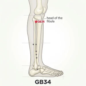 Yanglingquan acupoint diagram