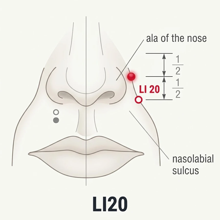 Location of Yingxiang (LI-20): The written location is summarised from the classical record; use the strongest named.