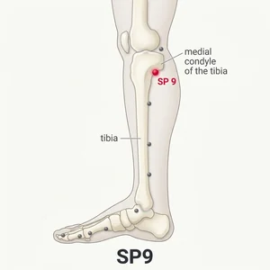 Yinlingquan acupoint diagram